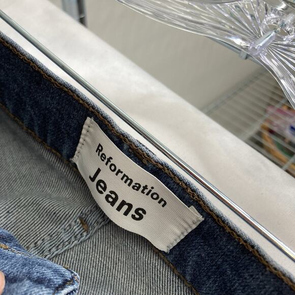 Reformation Jeans Women's High And Skinny Havana Wash Blue Jeans Size 28 Classic - Picture 5 of 13